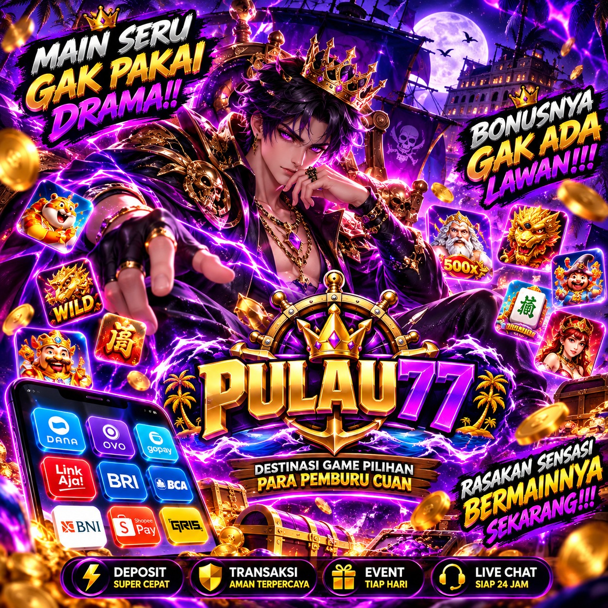 Temukan pilihan games paling viral di PULAU77 yang siap temani waktu santaimu. Akses cepat, game seru, dan raih peluang cuan melimpah setiap hari!